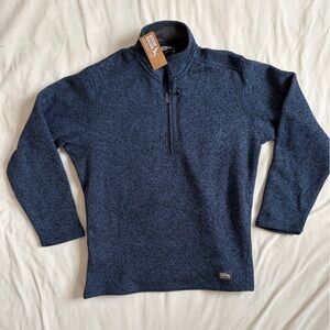 NEW Eddie Bauer Men's Blue Quarter-Zip